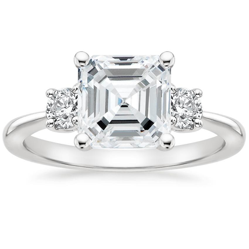 Platinum Selene Three Stone Diamond Ring (1/3 ct. tw.), large top view