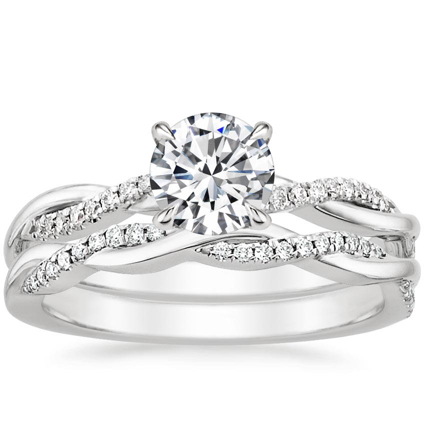 2.30 Ct Diamond Engagement Ring Wedding Bridal Set 14K White Gold Finish