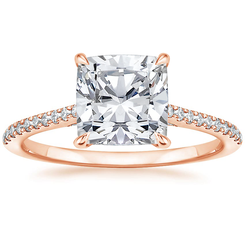 14K Rose Gold Luxe Dawn Diamond Ring, large top view