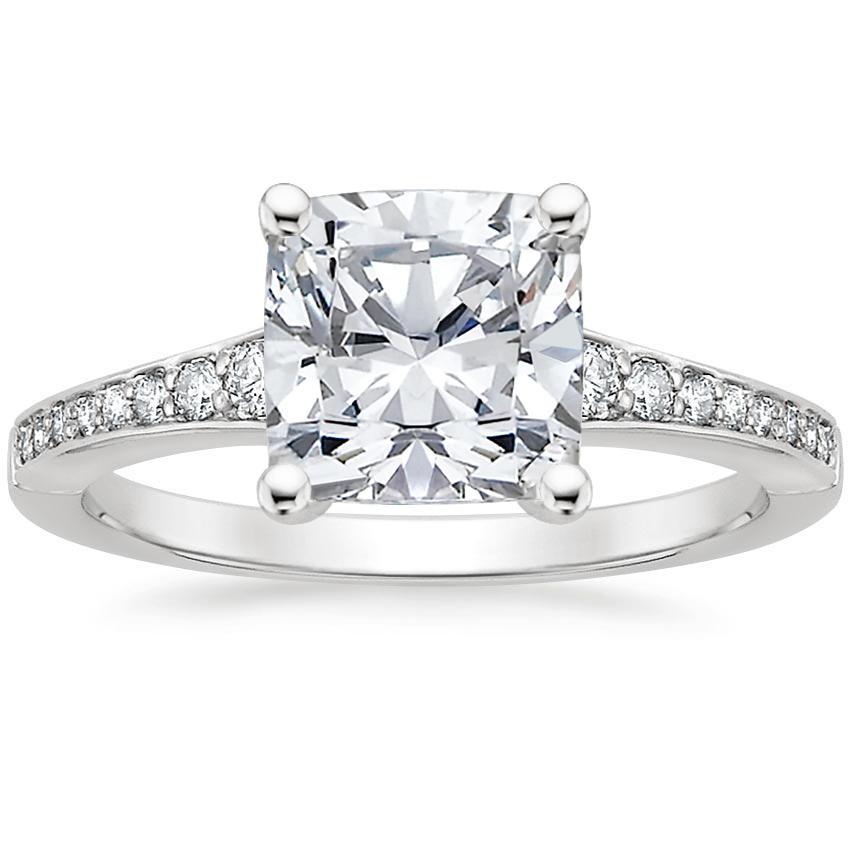 18K White Gold Poetica Diamond Ring, large top view