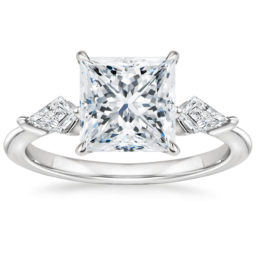Platinum Luxe Cometa Three Stone Diamond Ring (1/3 ct. tw.), large top view