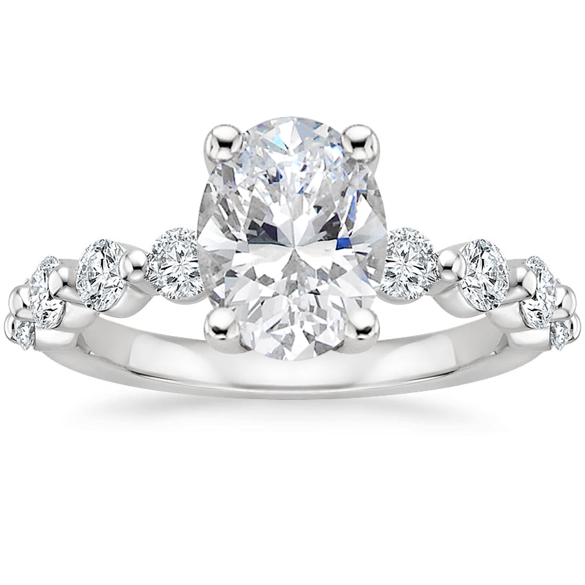 Floating diamond 2024 engagement ring settings