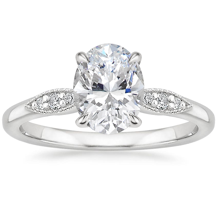 18K White Gold Isadora Diamond Ring, large top view