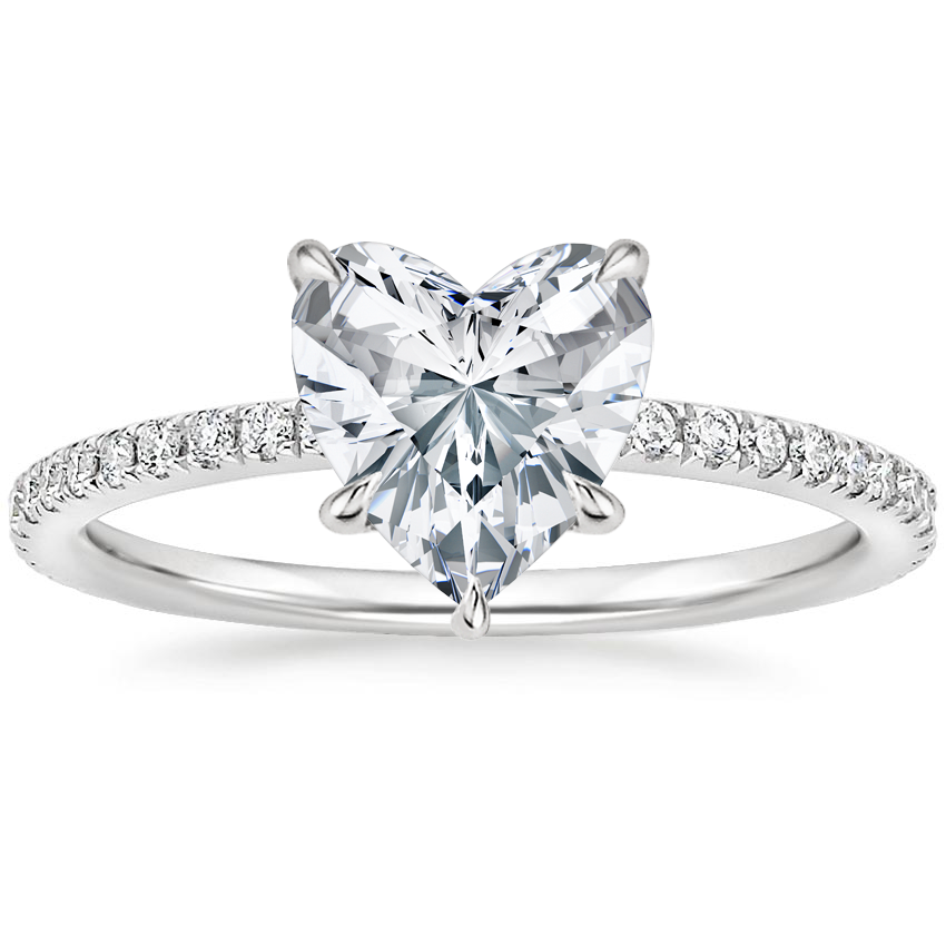 18K White Gold Perfect Fit Three-Quarter Diamond Ring (1/4 ct. tw.), large top view