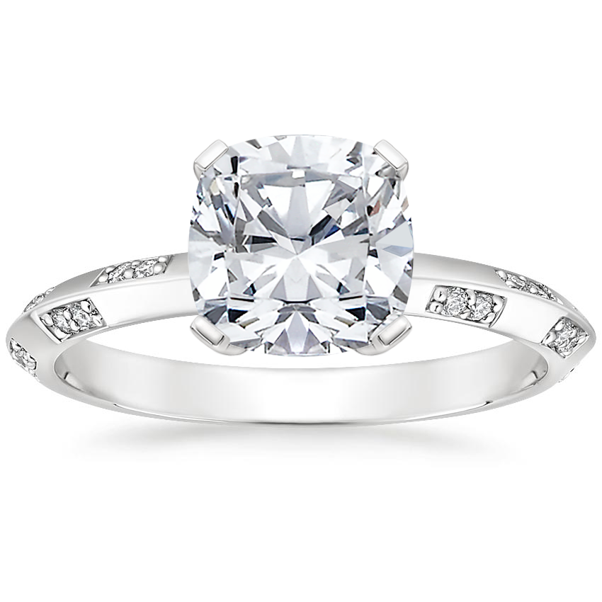 18K White Gold Marlowe Diamond Ring, large top view