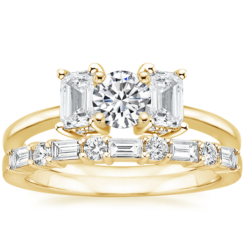 18K Yellow Gold Rhiannon Diamond Ring with Hidden Accents with