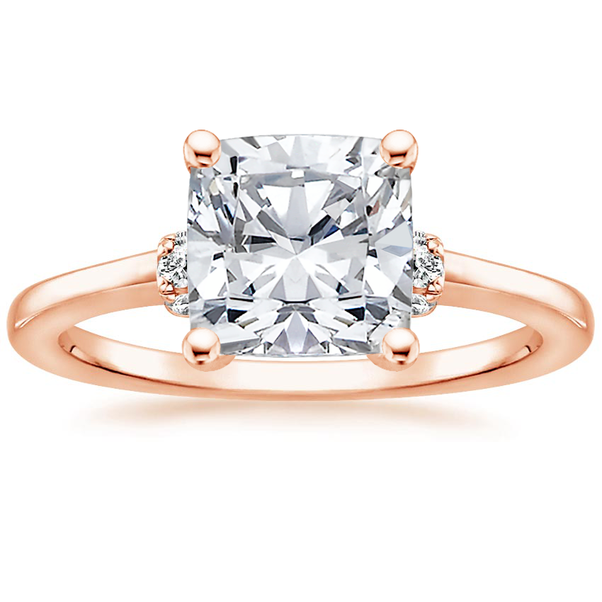 14K Rose Gold Leighton Diamond Ring, large top view