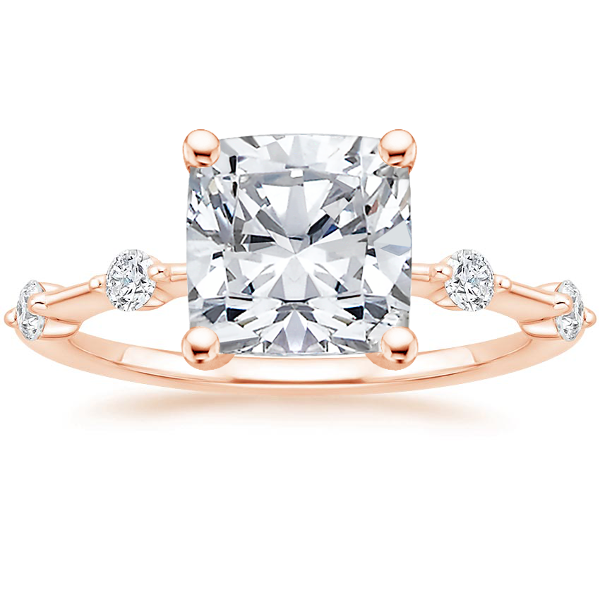 14K Rose Gold Aimee 1.4mm Diamond Ring, large top view
