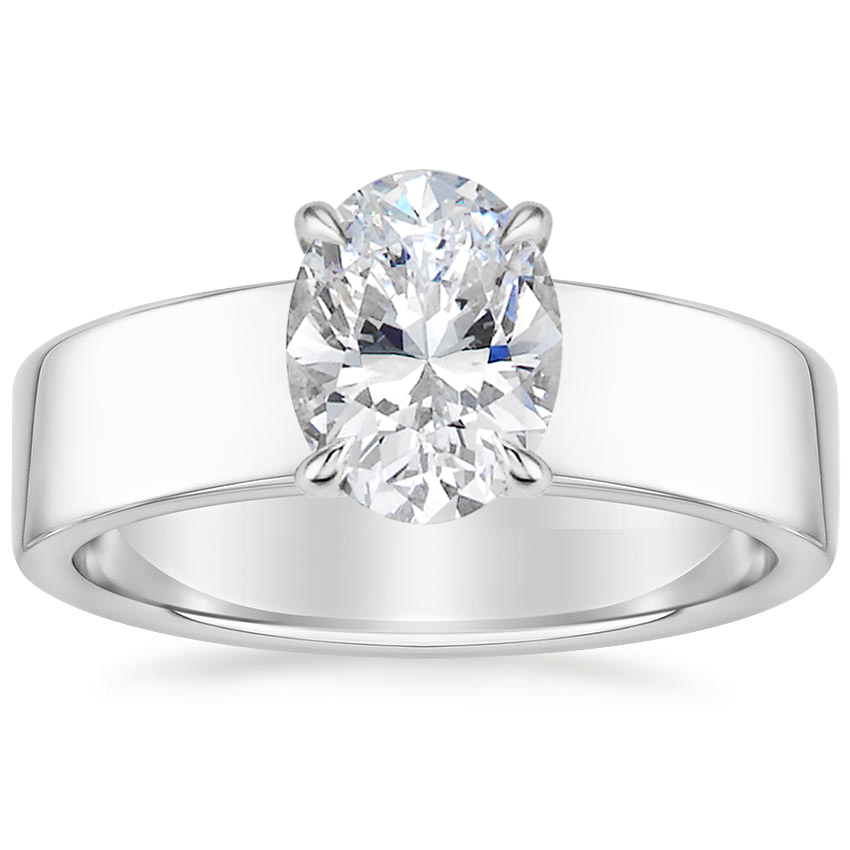 18K White Gold Alden Diamond Ring, large top view