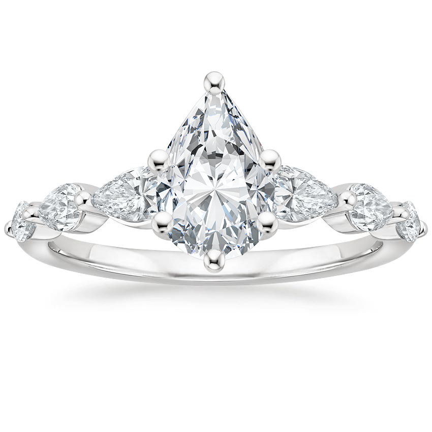 Seine Graduated Pear Diamond Ring - Brilliant Earth