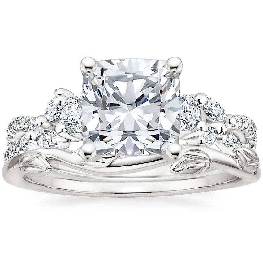 18K White Gold Three Stone Luxe Willow Diamond Ring 1 2 ct. tw