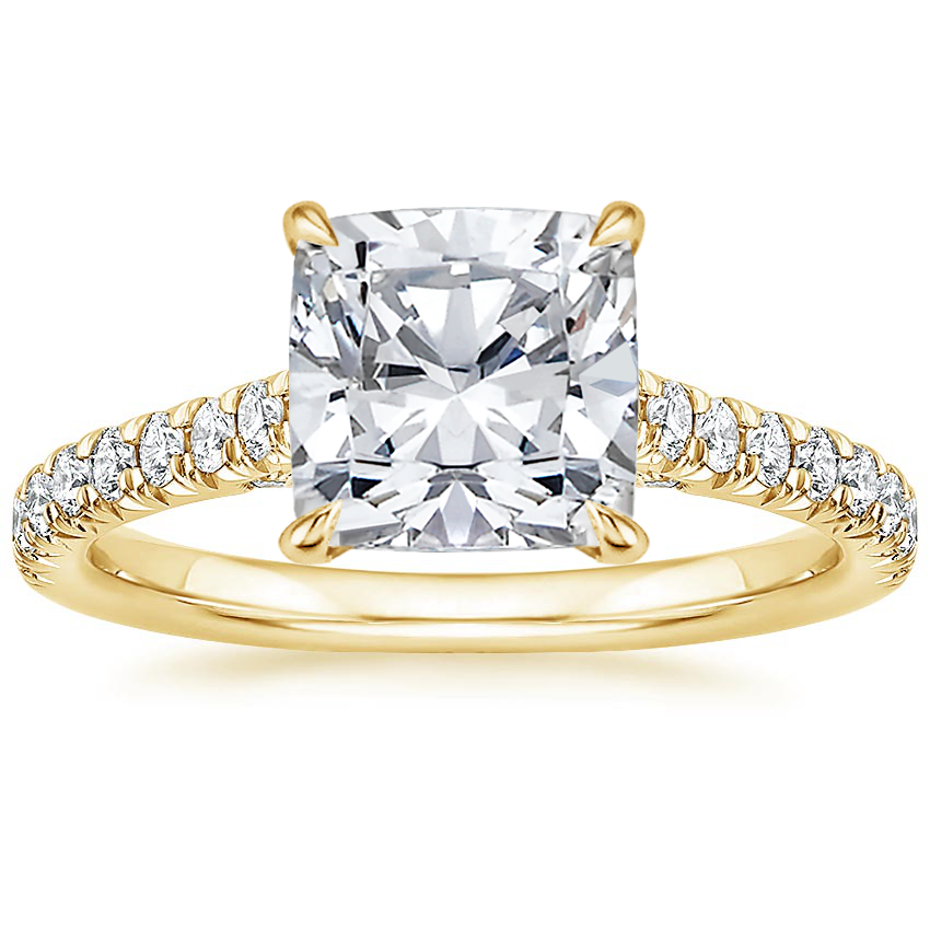 18K Yellow Gold Chantal Diamond Ring, large top view