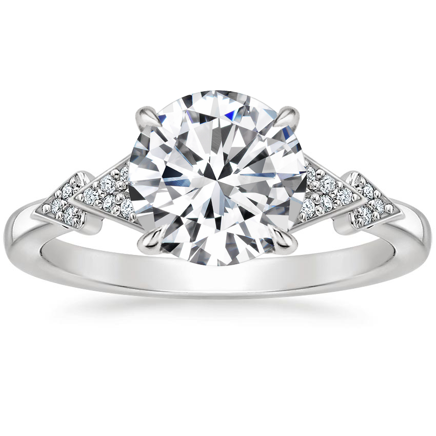 18K White Gold Alta Diamond Ring, large top view