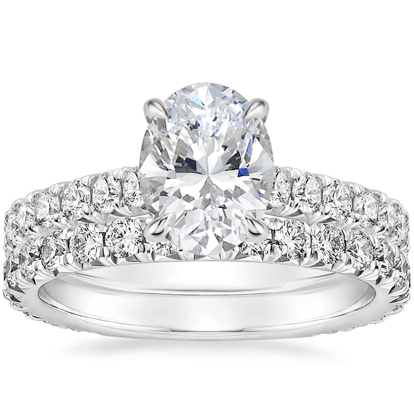 Luxe Sienna Diamond Ring with Sienna Eternity Diamond Ring (7/8 ct