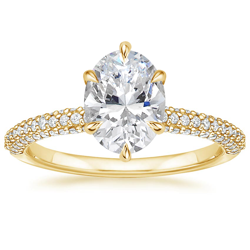 18K Yellow Gold Valentina Diamond Ring, large top view