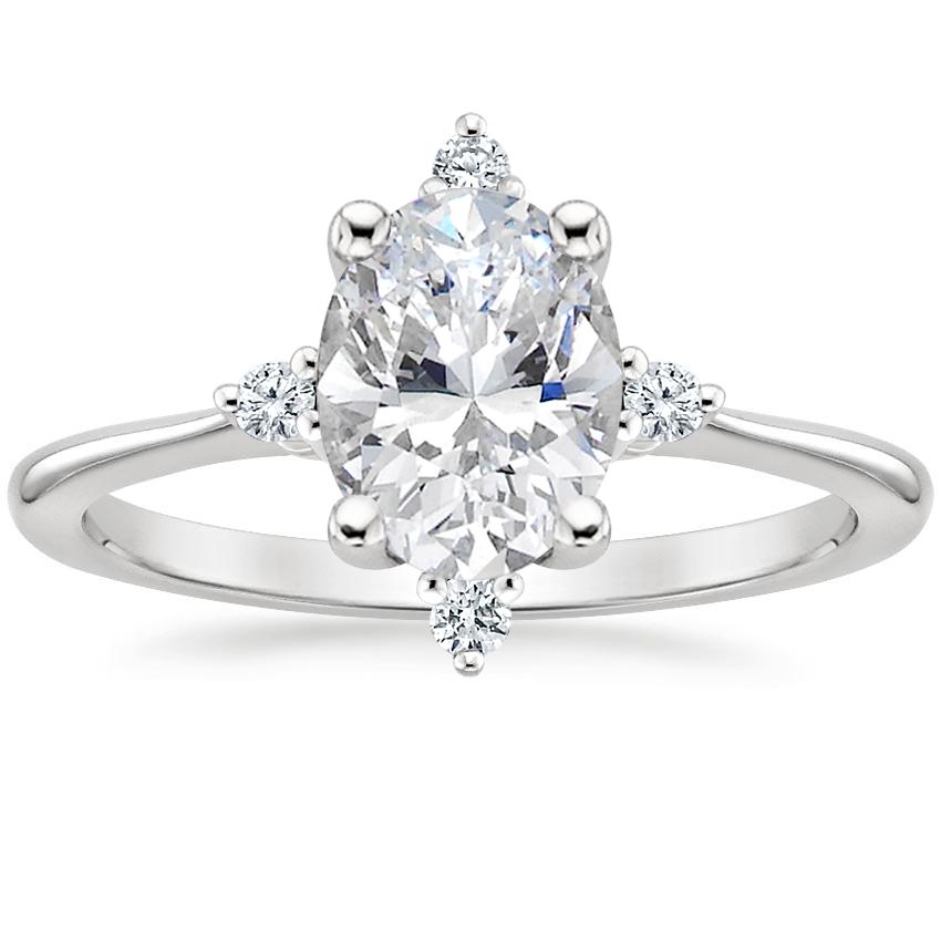 18K White Gold Luminesce Diamond Ring, large top view