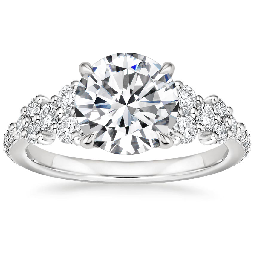 18K White Gold Tatiana Diamond Ring, large top view