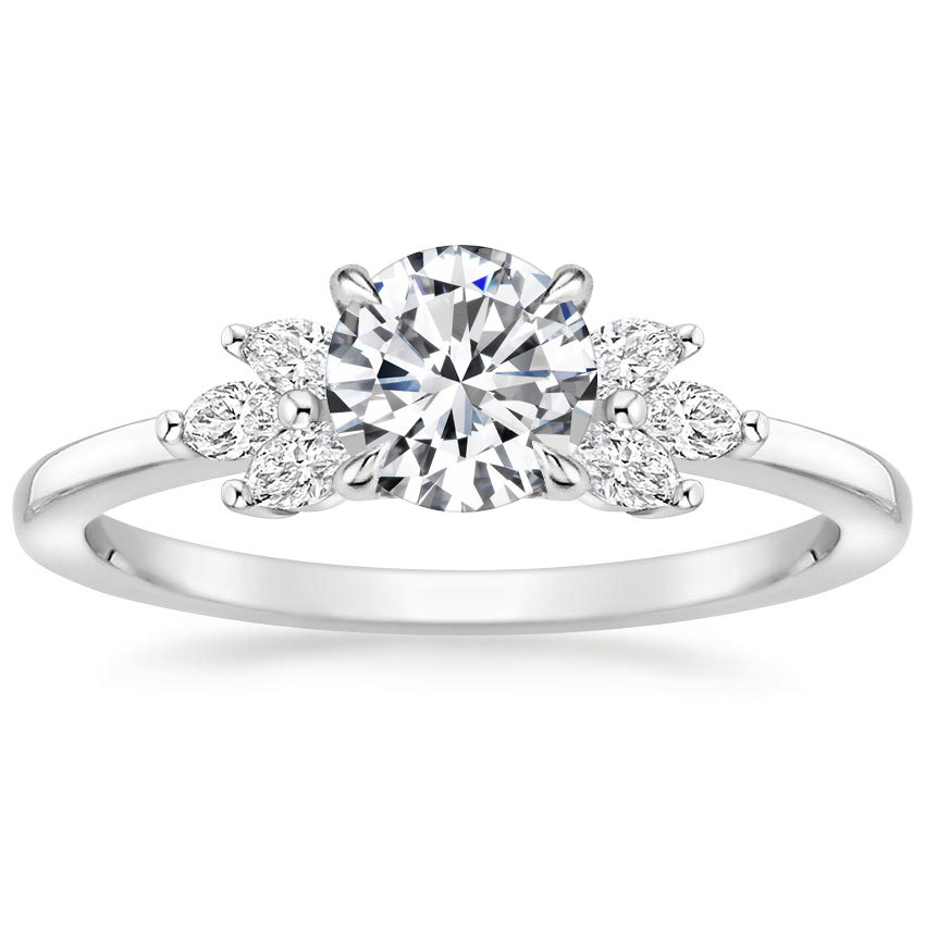 Pear Shaped Marquise Round Diamond Cluster Ring Shane Co