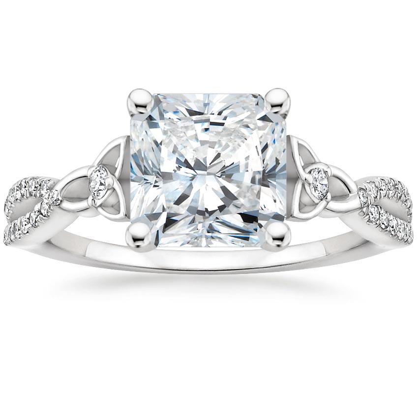 Platinum Luxe Celtic Love Knot Diamond Ring, large top view