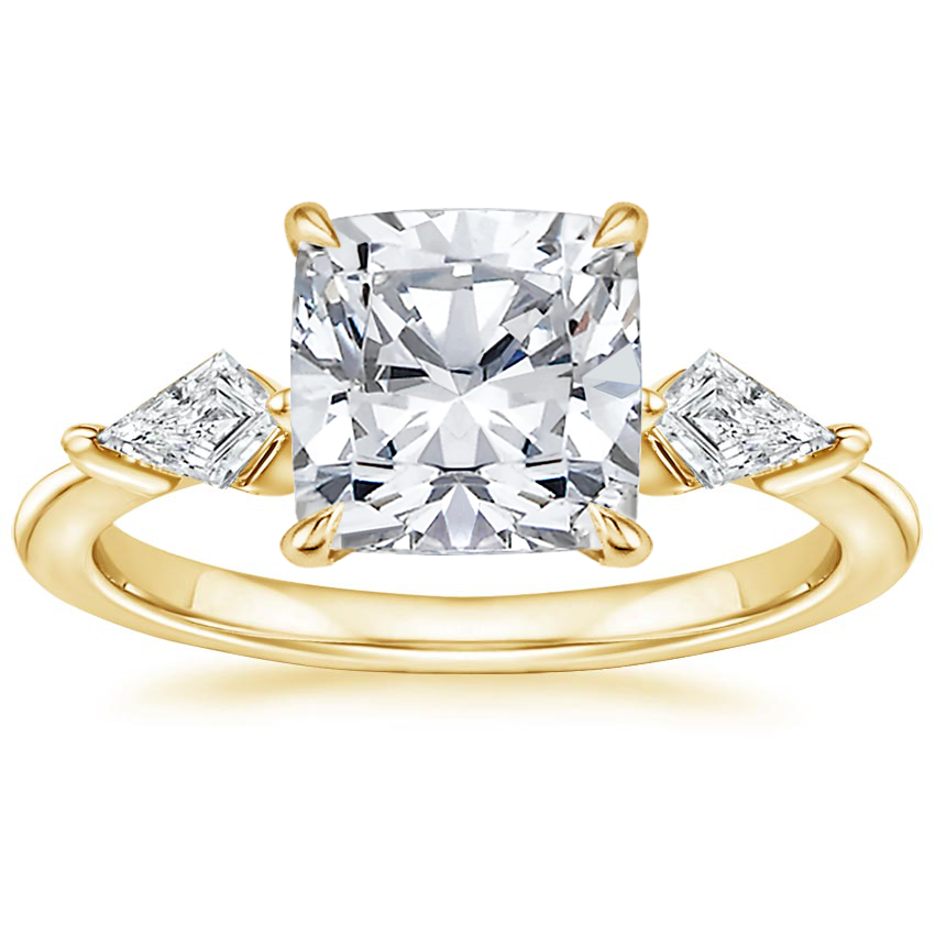 18K Yellow Gold Luxe Cometa Three Stone Diamond Ring (1/3 ct. tw.), large top view