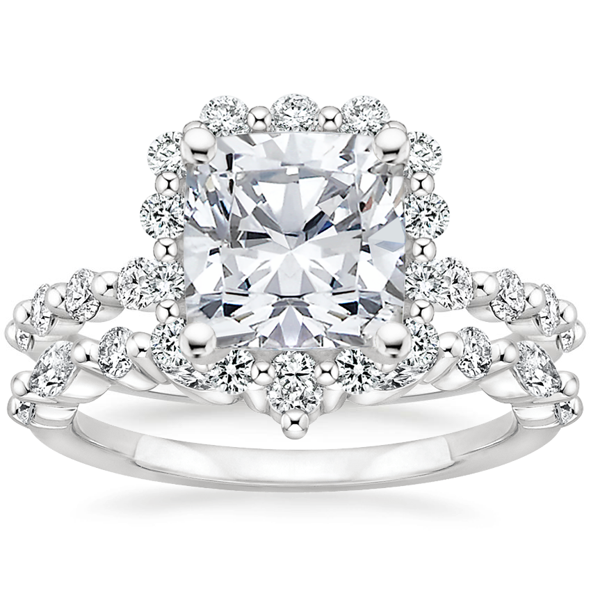 Marseille halo top diamond ring