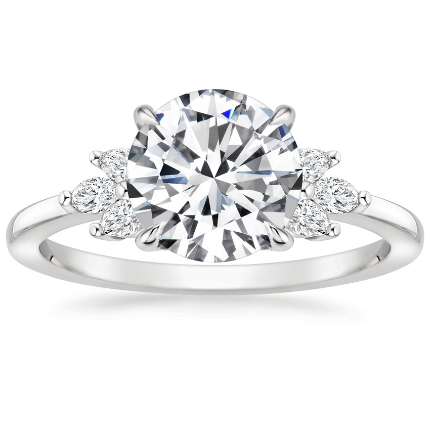 18K White Gold Stella Diamond Ring, large top view