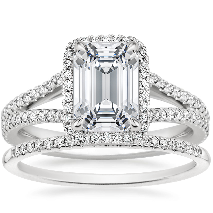 18K White Gold Fortuna Diamond Ring 1 2 ct. tw. with Whisper Diamond Ring 1 10 ct. tw
