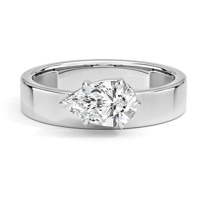 Lab Grown Platinum Peyton Floating Diamond Solitaire Ring