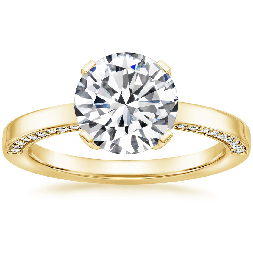 18K Yellow Gold Maeve Diamond Ring, large top view