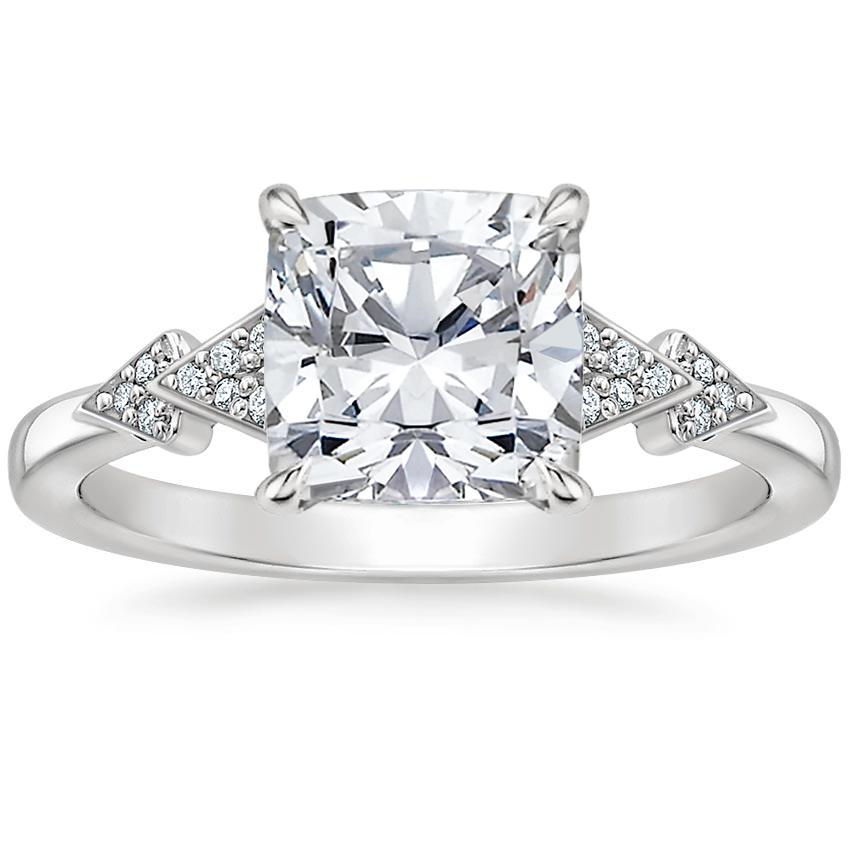18K White Gold Alta Diamond Ring, large top view