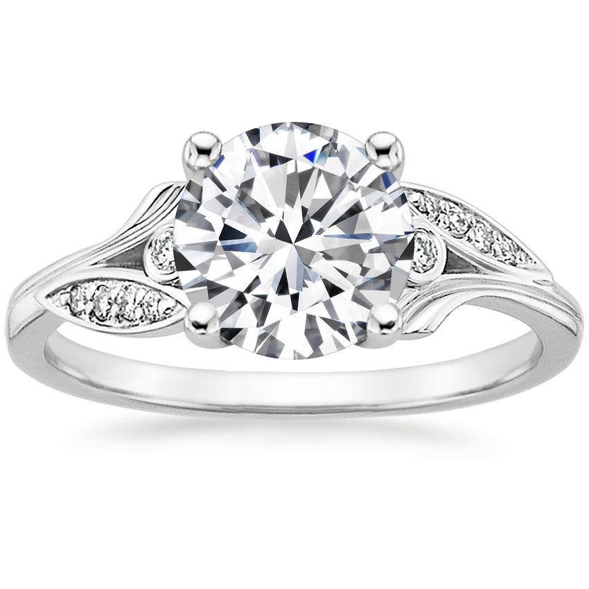 18K White Gold Jasmine Diamond Ring, large top view