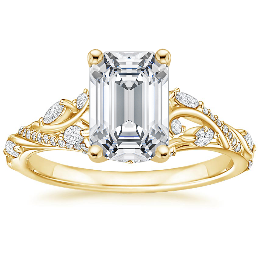 18K Yellow Gold Begonia Vine Diamond Ring (1/2 ct. tw.), large top view