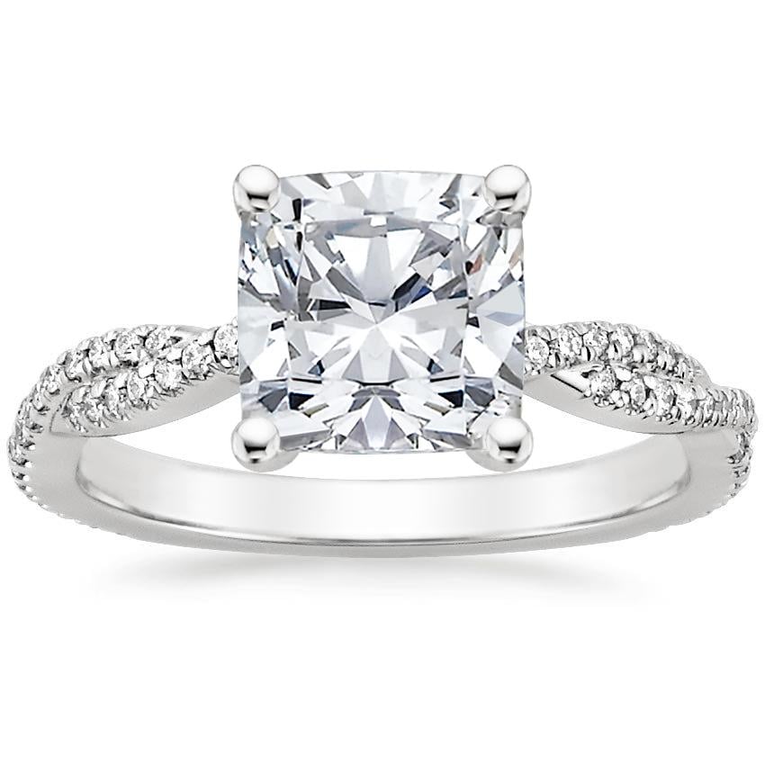 18K White Gold Petite Luxe Twisted Vine Diamond Ring (1/4 ct. tw.), large top view