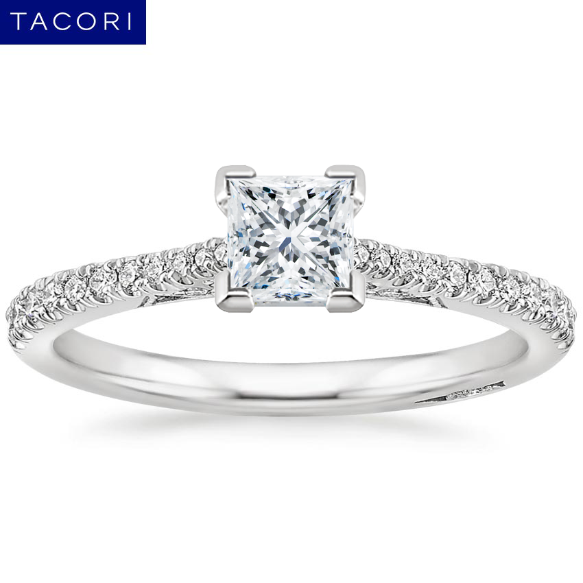 Luxe Diamond Accented Gallery Pave Setting Simply Tacori Luxe Diamond Ring Brilliant Earth