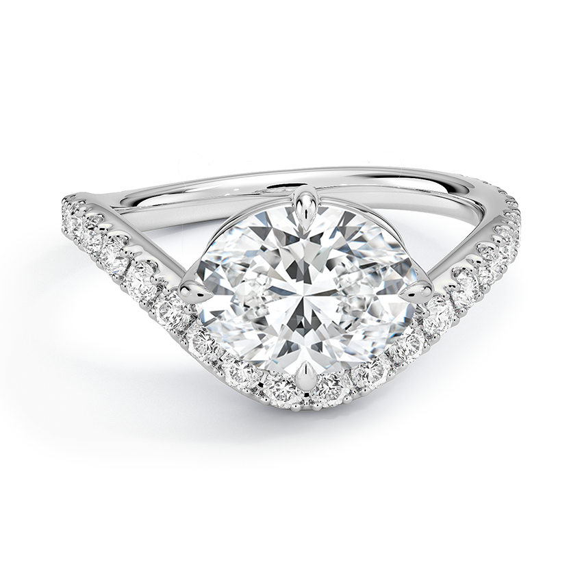 Silhouette Diamond Ring (1/2 in 18K White Gold