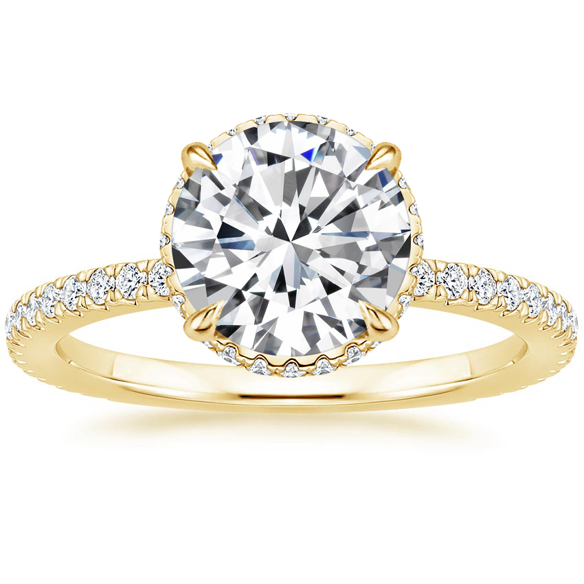 18K Yellow Gold Gala Diamond Ring, large top view