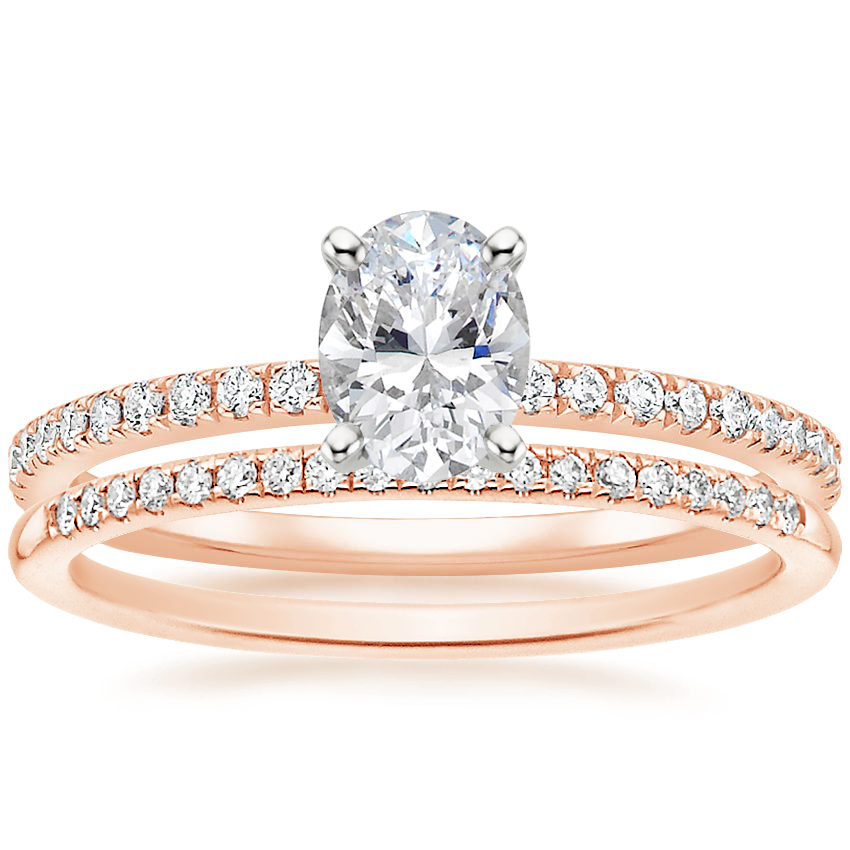 14K Rose Gold Luxe Ballad Diamond Ring (1/4 ct. tw.) with Whisper ...