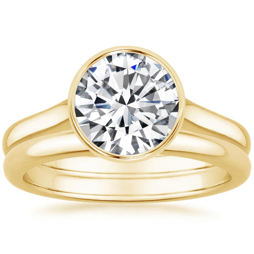 18K Yellow Gold Luna Bridal Set