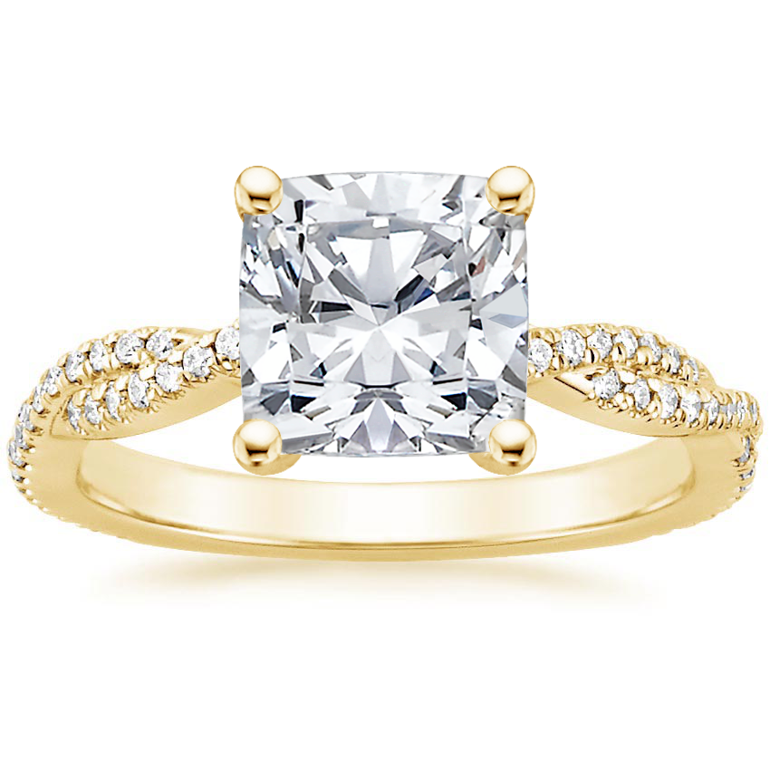 18K Yellow Gold Petite Luxe Twisted Vine Diamond Ring (1/4 ct. tw.), large top view