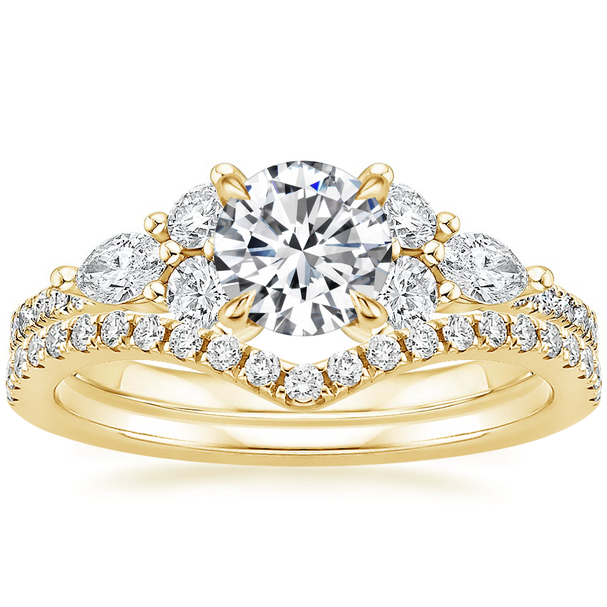 18K Yellow Gold Luxe Nadia Diamond Ring (1/2 ct. tw.) with Flair ...