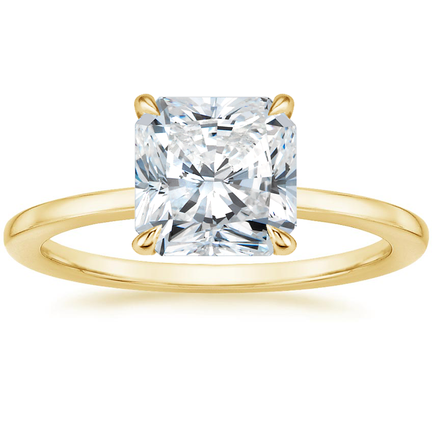18K Yellow Gold Lumiere Diamond Ring, large top view