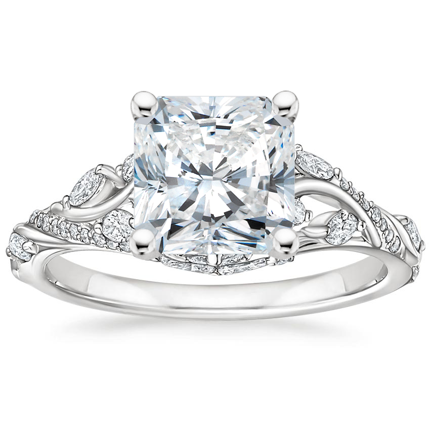 Platinum Begonia Vine Diamond Ring (1/2 ct. tw.), large top view