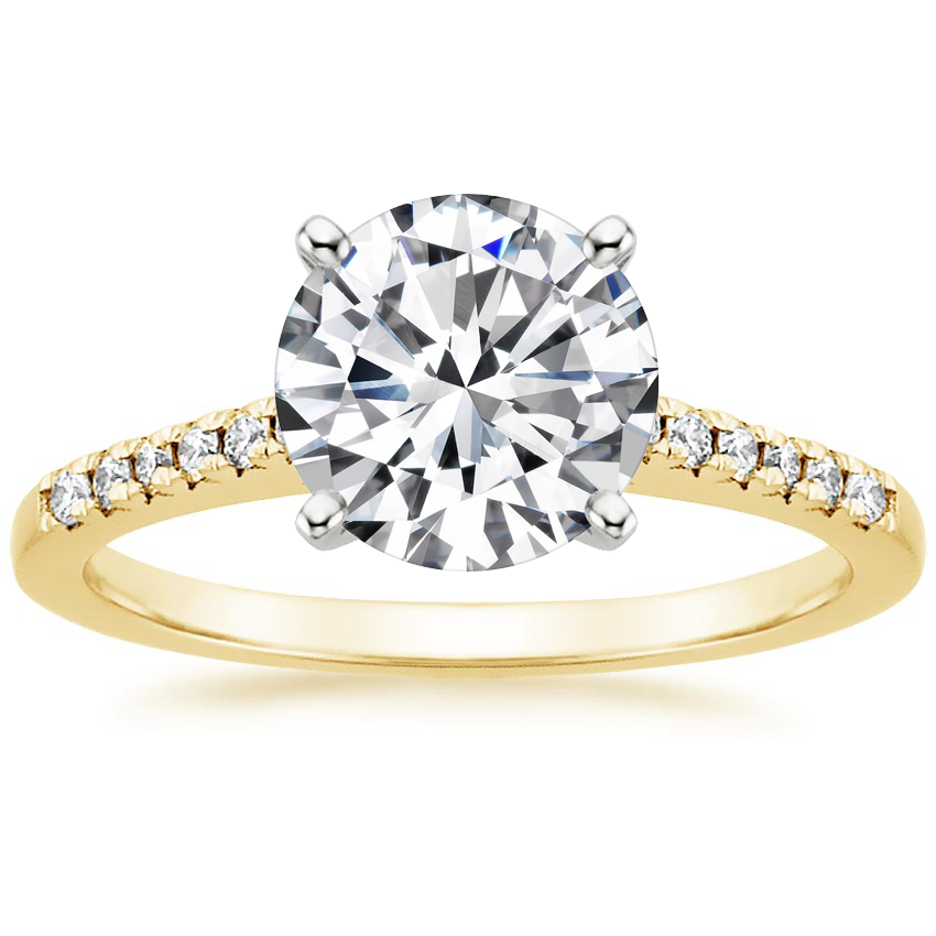 18K Yellow Gold Sonora Diamond Ring, large top view