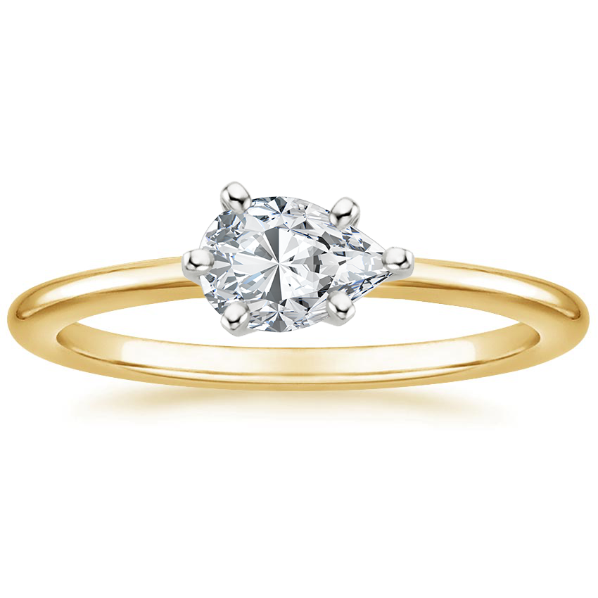 Horizontal Petite Comfort Fit Solitaire Ring Brilliant Earth