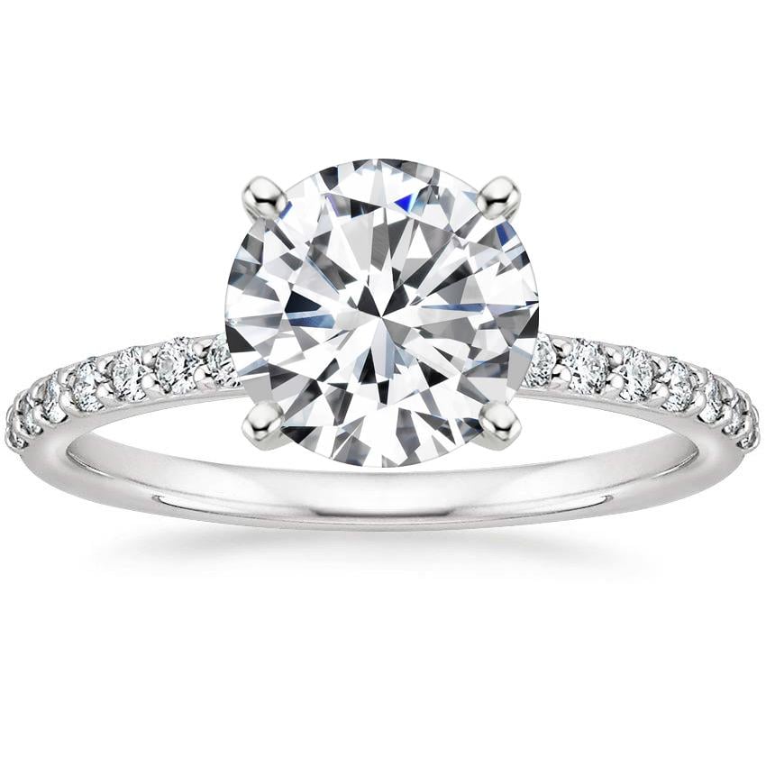 Petite Shared Prong Diamond Engagement Ring Brilliant Earth
