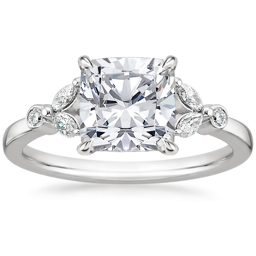 18K White Gold Verbena Diamond Ring, large top view