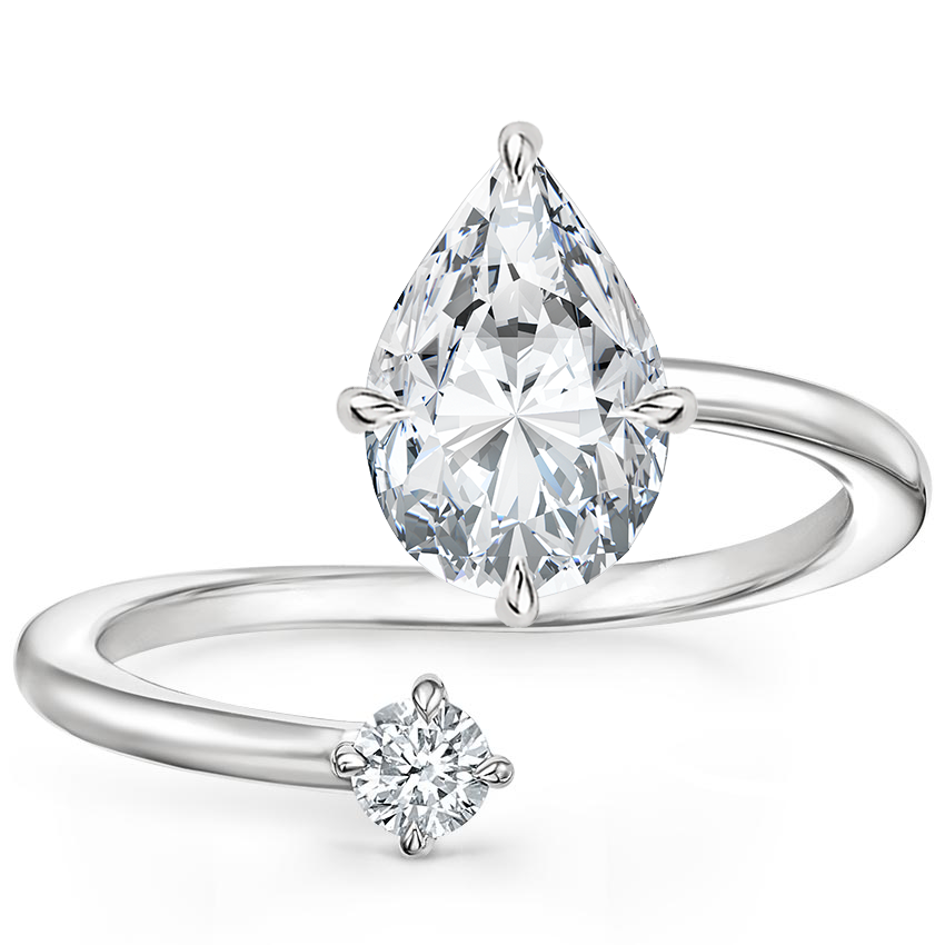 18K White Gold Alma Toi et Moi Diamond Ring