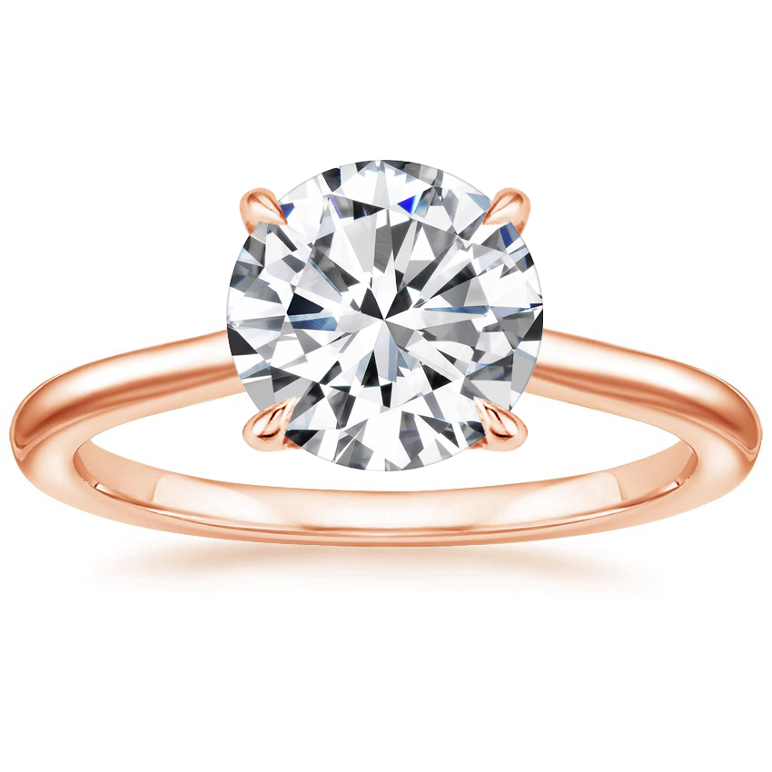 14K Rose Gold Callista Diamond Ring, large top view
