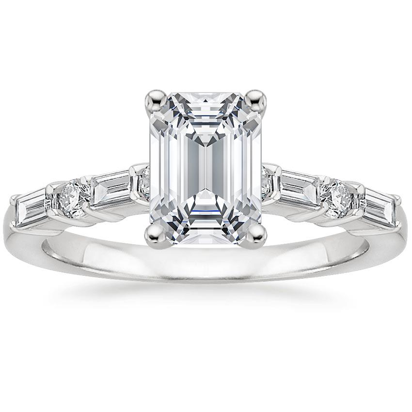 1PC Exquisite Rund Strass Gefüllt Ring Winzig Baguette Diamantring Size6-10 