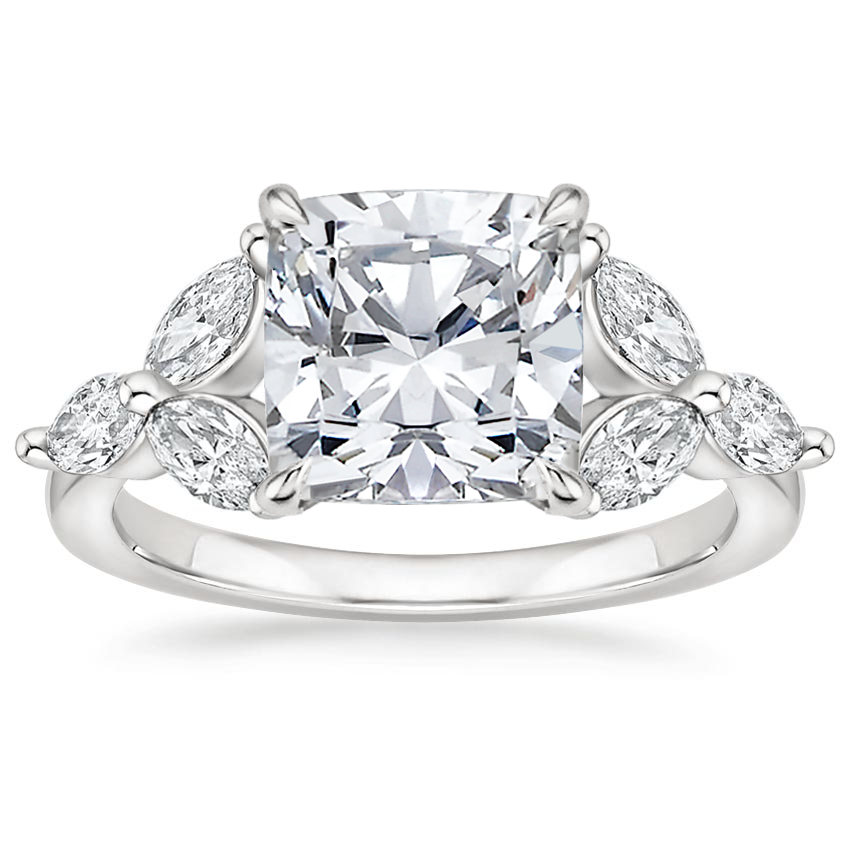 18K White Gold Abeja Marquise Diamond Ring (1/2 ct. tw.), large top view